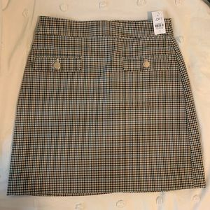 NEW Loft plaid midi skirt